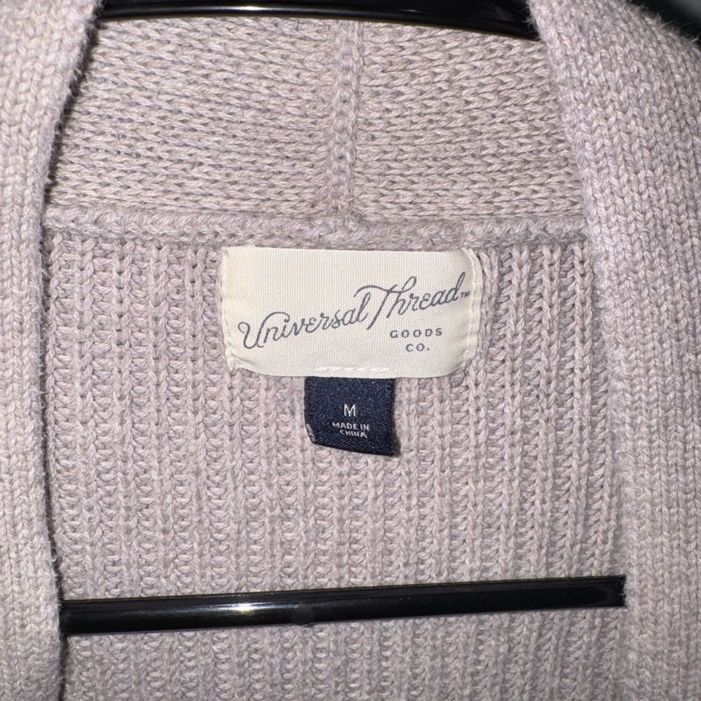 Universal Thread Open-Front Ribbed Cardigan - Light Taupe - Picture 4 of 5